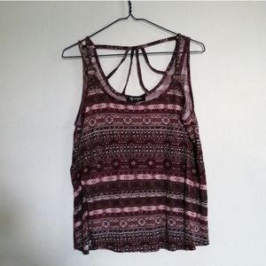 Maroon pattern tank